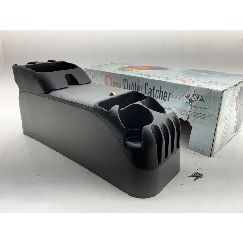 SCRATCHED - TSI 54215 Universal Clutter Catcher Center Console W/ Drink Holder