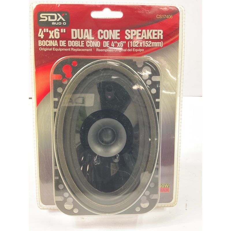 SDX Audio 4'' X 6'' Dual Cone Original Replacement 60W Car Speaker 4''x6''