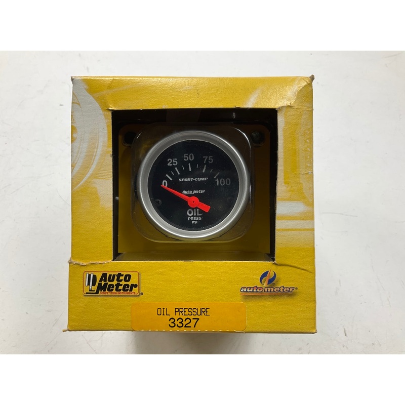 Autometer 3327 Sport-Comp Oil Pressure Gauge  2-1/16 In., Electrical
