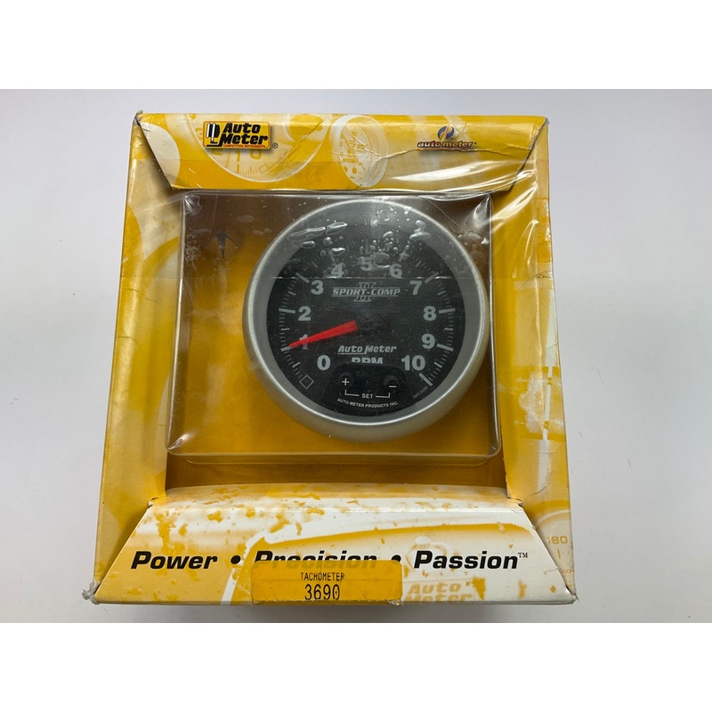 AutoMeter 3690 Sport-Comp II Tachometer Gauge, 3-3/4'', Electrical, 0-10,000 RPM