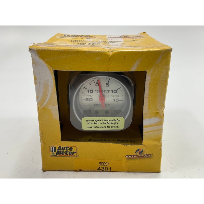AutoMeter 4301 Ultra-Lite 2-1/16'' Mechanical Boost / Vacuum Gauge