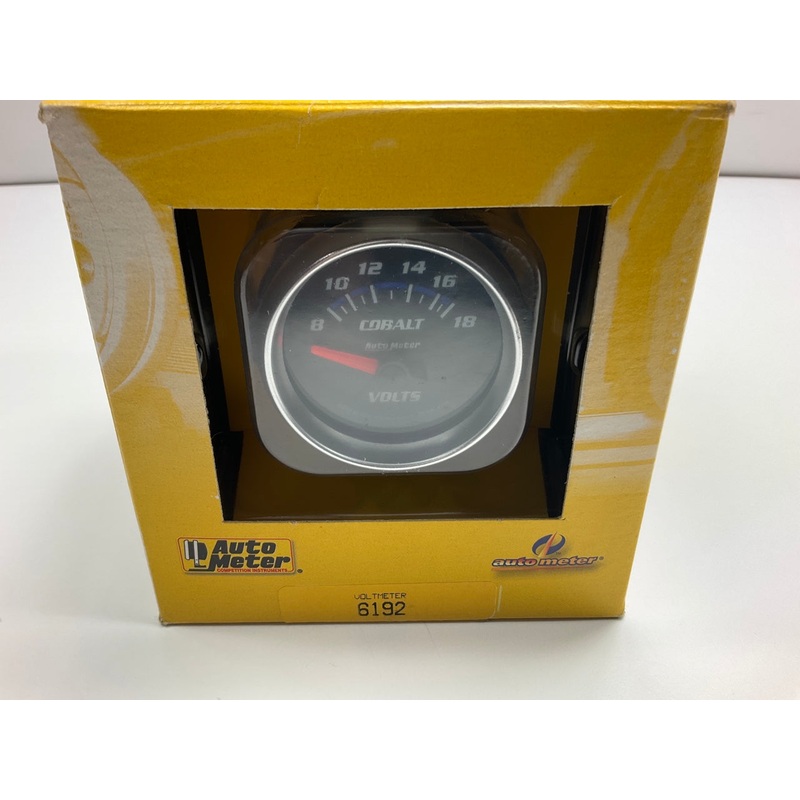 Autometer 6192 Cobalt 52mm 8-18 V Short Sweep Electric Voltmeter Gauge 2-1/16''