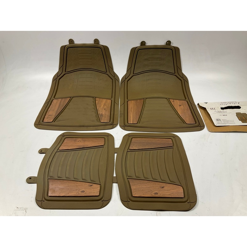 Remington 725-54 Universal 4-Piece Rubber Floor Mats Heavy Duty For Truck, SUV