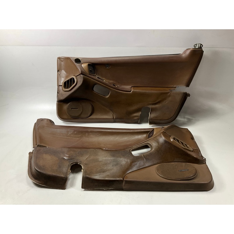 ROUGH SHAPE, SEE PHOTOS - USED Brown Door Panels PAIR For 90-96 300zx Z32 2+0