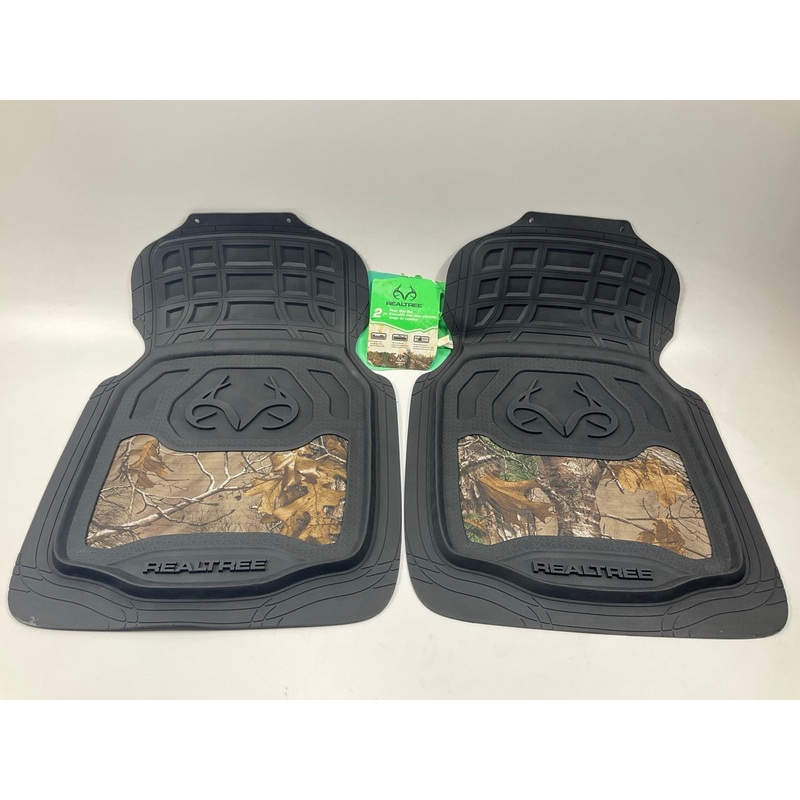Realtree AP Camouflage Rubber Front Floor Mats For Truck Trim To Fit 29-1/2''x20''