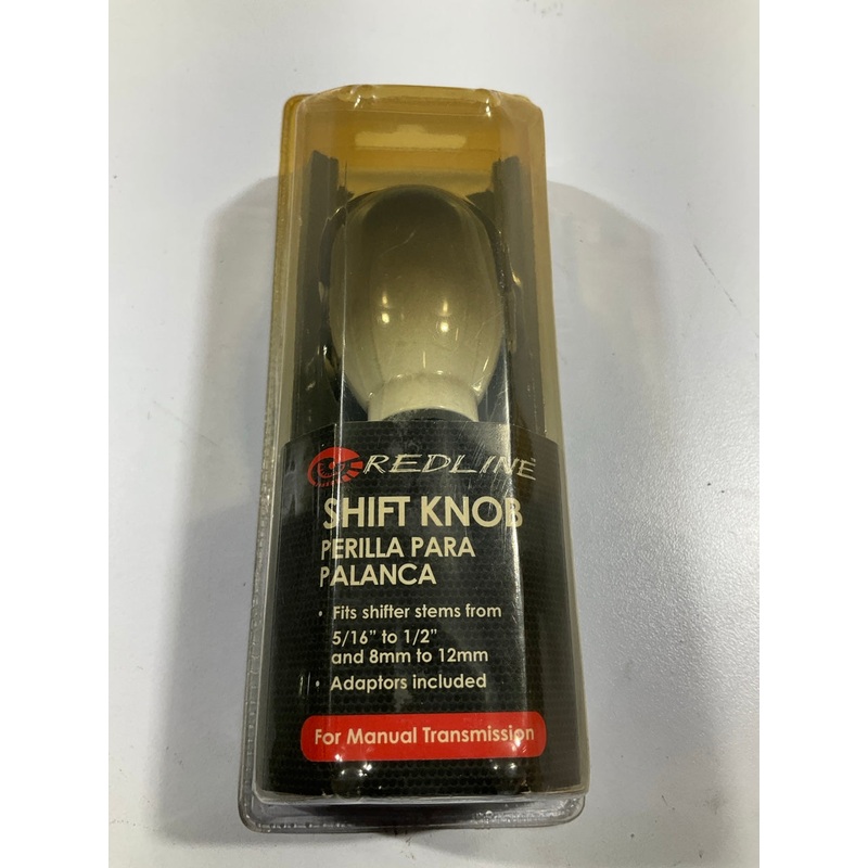 Pilot PM-22192E Black/White Manual Transmission Shift Knob For 5/16''- 1/2'' Stem