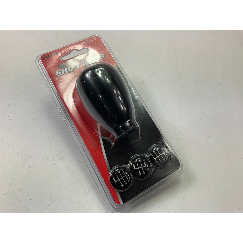 Pilot PM-2231E Manual Transmission Shift Knob, For 5/16'' To 9/16'' W/ Adapters