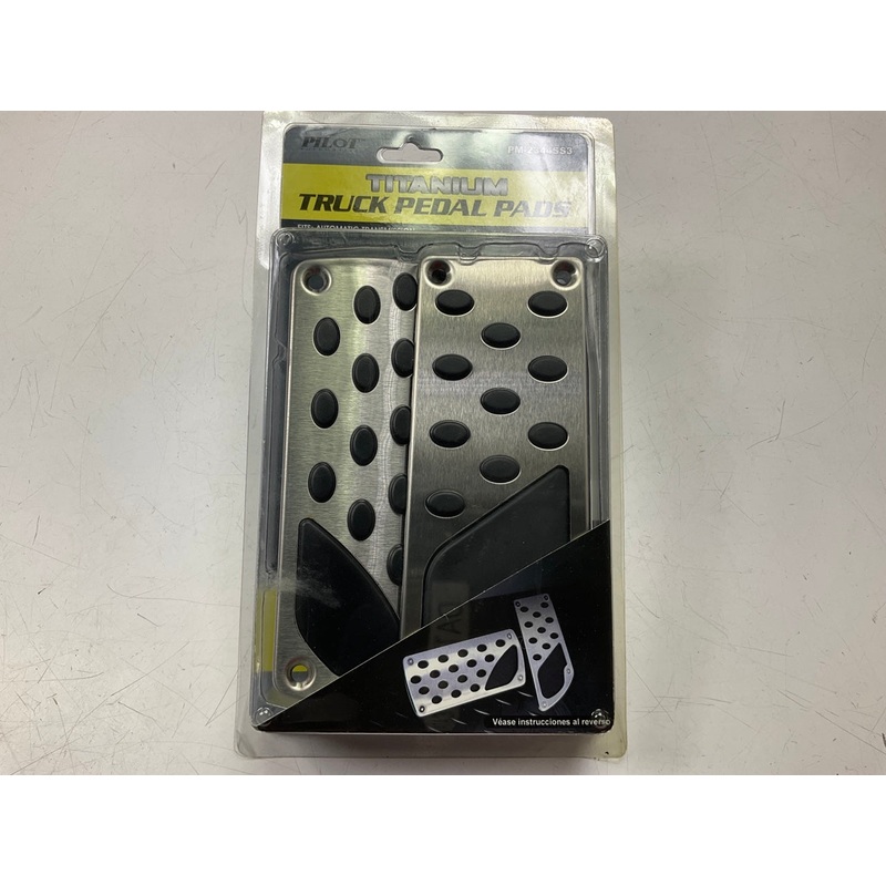 Pilot PM-2344SS3 Titanium Truck Pedal Pads Kit, 2 PC, Automatic Trans, Universal