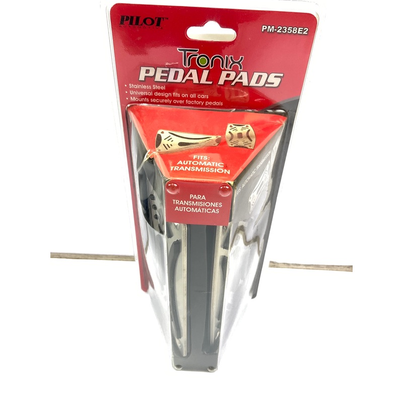 Pilot PM-2358E2 Tronix Aluminum Automatic Pedal Pad Set, Auto. Pedal Covers