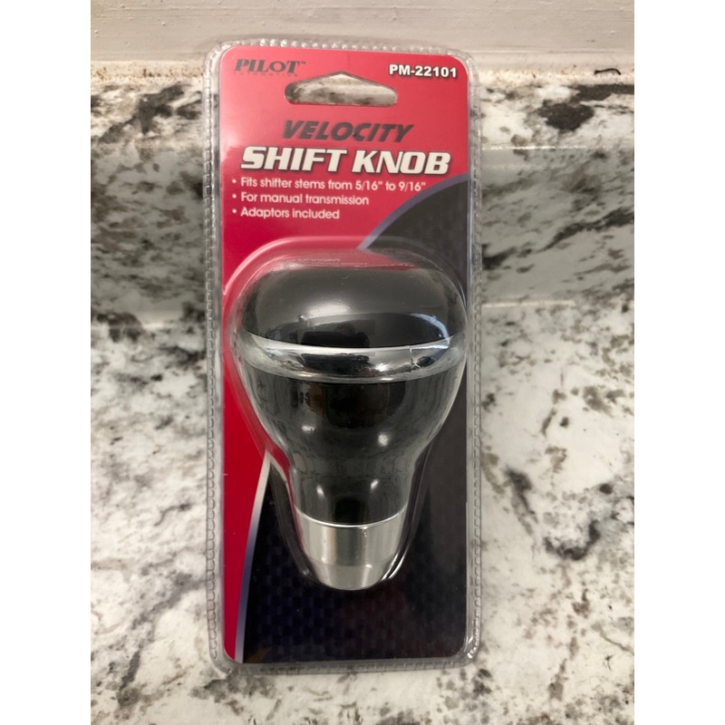 Pilot PM22101 Black Velocity Shift Knob Manual Stickshift Transmission Only