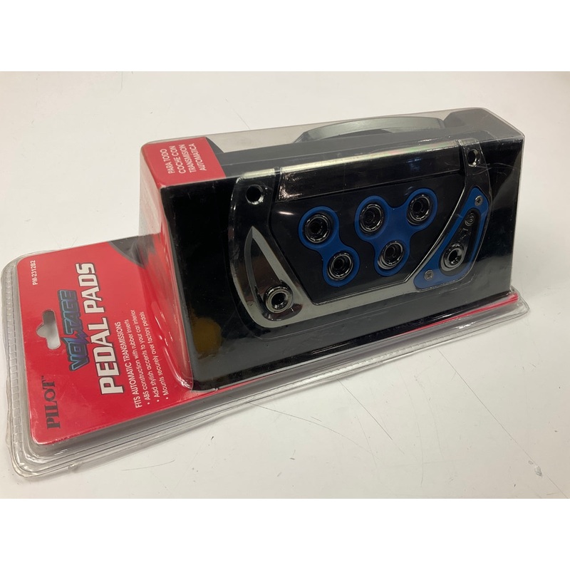 Pilot PM2312B2 Voltage Pedal Pad Cover Set For Automatic Transmission Black/Blue
