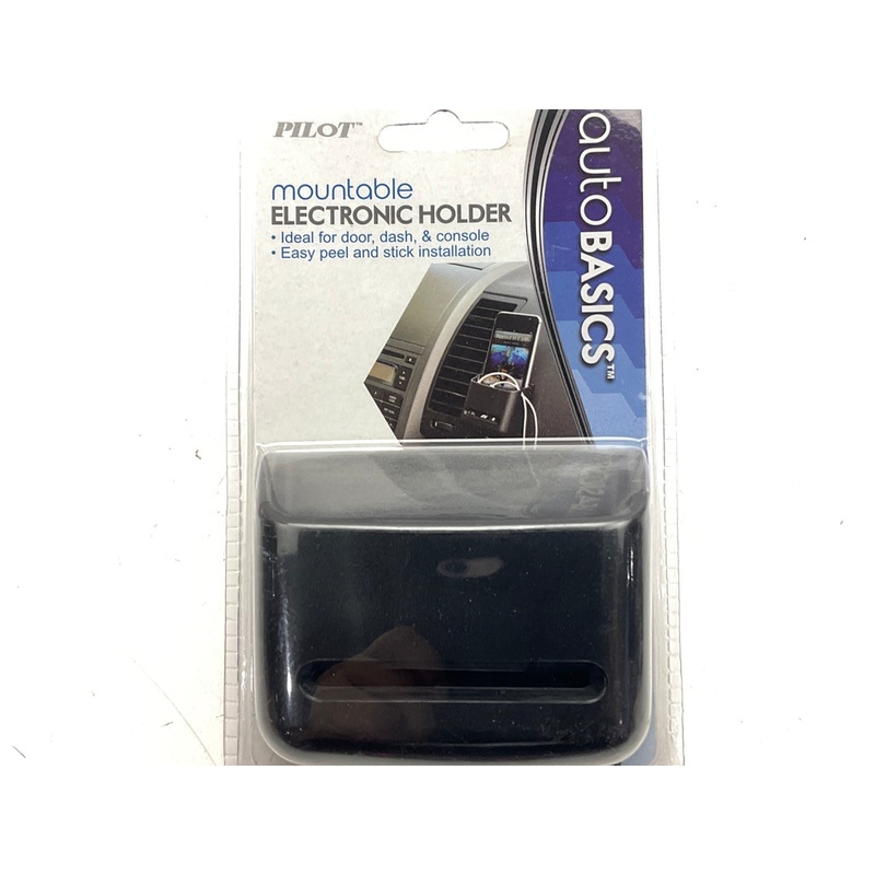 Pilot PR-051 Mountable Black Soft Electronic Holder, Peel & Stick Installation