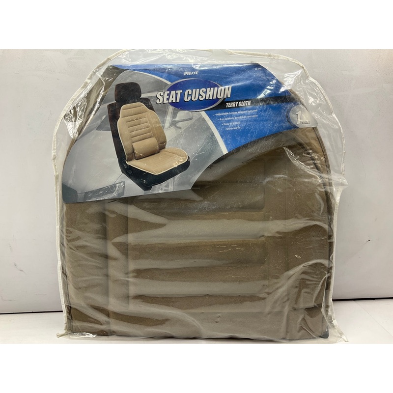 Pilot SC-275T Terry Cloth Tan Seat Cushion With Lumbar Support, 1 PC