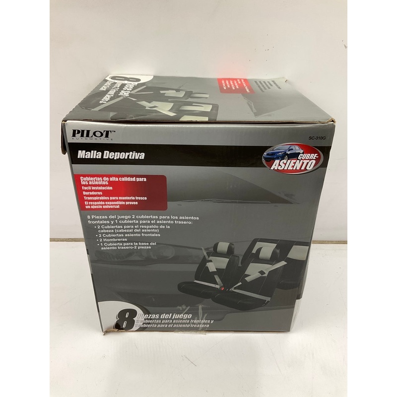 Pilot SC-310G Sport Mesh Black/Gray Seat Cover Combo Kit, 8 Pieces