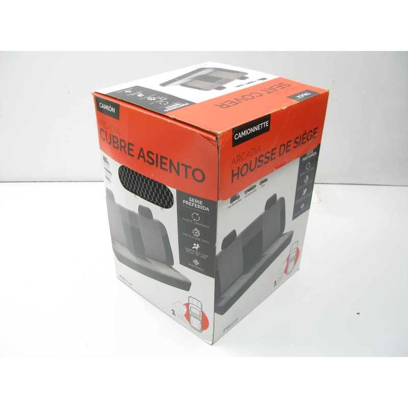 Pilot SC-665 - Grey Seat Cover, Bench Seats With 2 Headrests