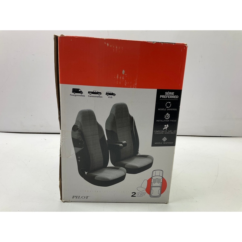 Pilot SC-667 Arcadia Truck Black Seat Covers 2PC, Universal Fit