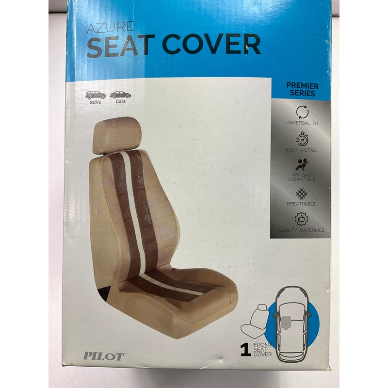 PILOT SC-670 Azure Tan Seat Cover, Does One Seat, For Low Back Car & SUV Seats