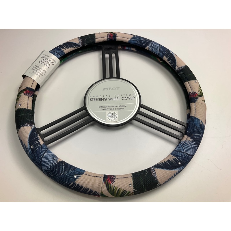 Pilot SWR-0165 Swarovski Palm Tree Steering Wheel Cover For 14.5''-15'' Diameter