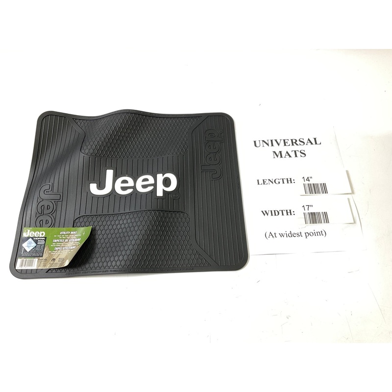 Plasticolor 001222 Rubber Utility Cargo Floor Rubber Liner Mat 17x14'' For Jeep