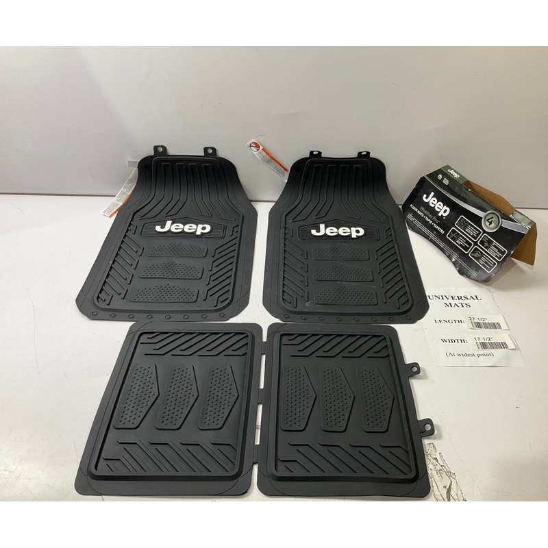 Plasticolor 001668 Heavy Duty All Weather Rubber Floor Mats 4-Piece Set For JEEP