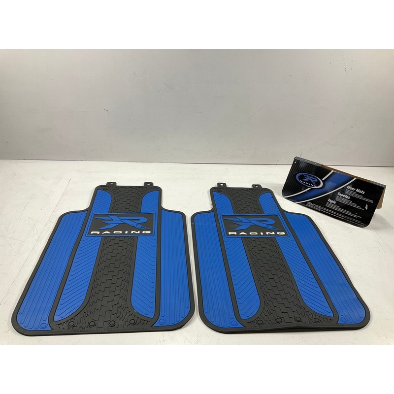 Plasticolor 001727 R Racing Velocity Blue 2-Piece Floor Mats  26-3/4'' X 17''