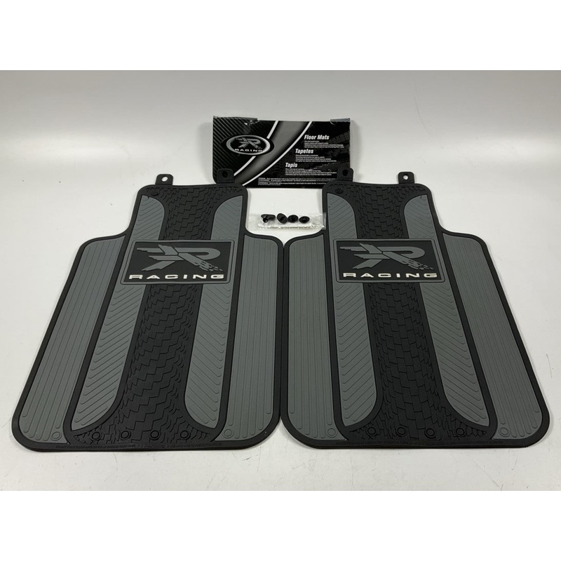 Plasticolor 001727R25 ''R Racing'' Universal Rubber Floor Mats, Pair,  27''x17.5''