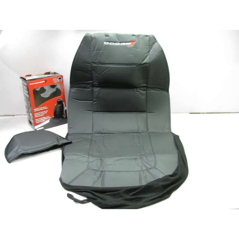 Plasticolor 008585R01 Black Synth. Leather Front Sideless Seat Cover For DODGE