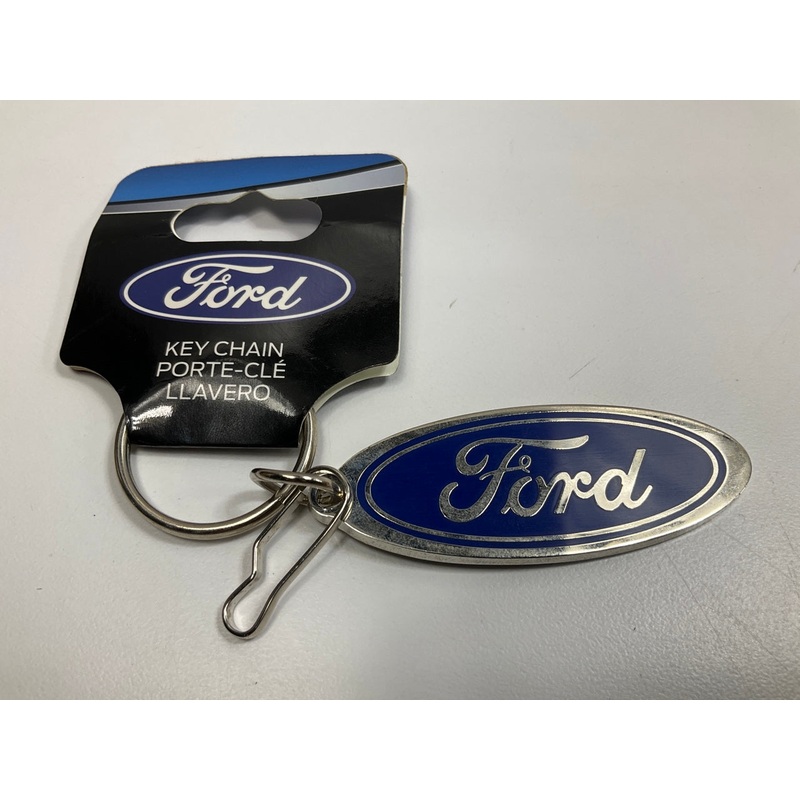 Plasticolor 4191 Chrome Key Chain - Ford Blue Oval Logo Keychain