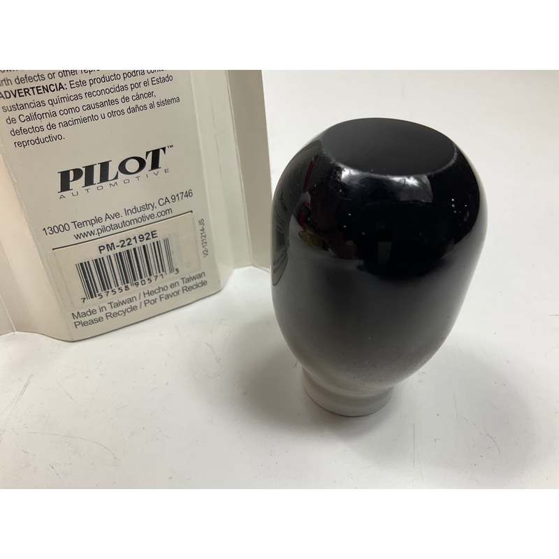 OPEN - Pilot PM-22192E Black/White Manual Trans Shift Knob For 5/16''- 1/2'' Stem