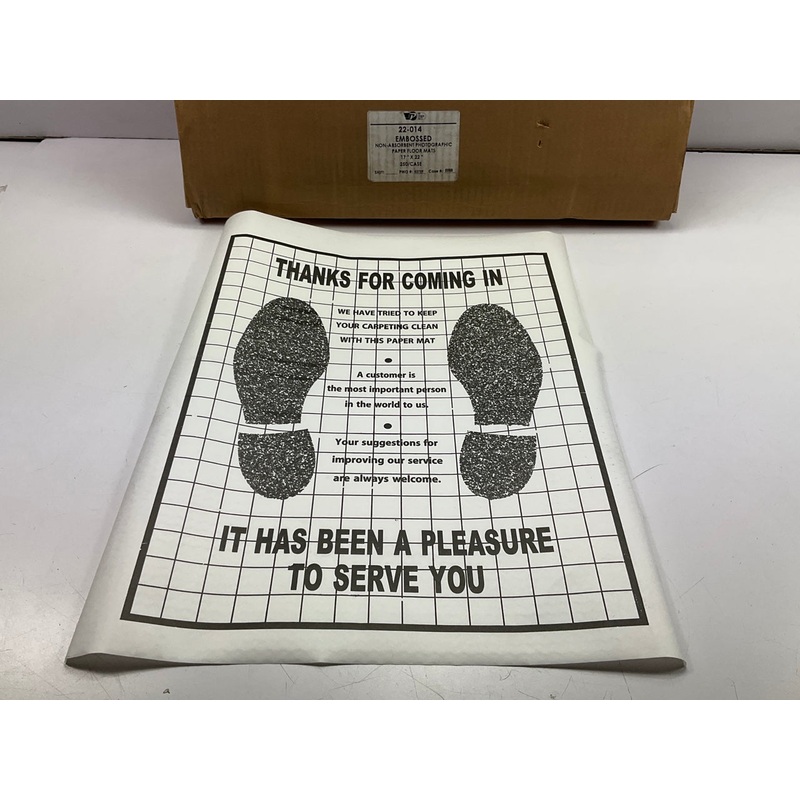 Pep Express 22-014  17''W X 22''H Disposable Auto Paper Floor Mats - Pack Of 250