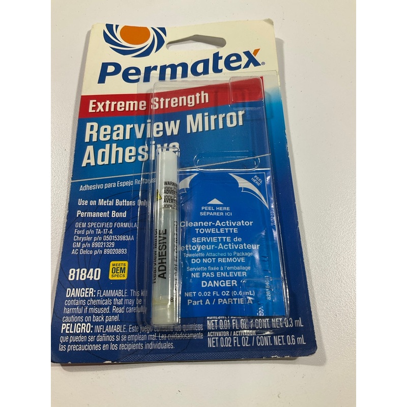 Permatex 81840 Professional Strength Extreme Rearview Mirror Adhesive Glue