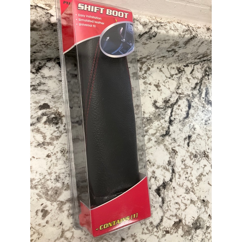 Pilot Automotive PM-2230EZ Manual Trans. Black Shift Boot With Red Stitching