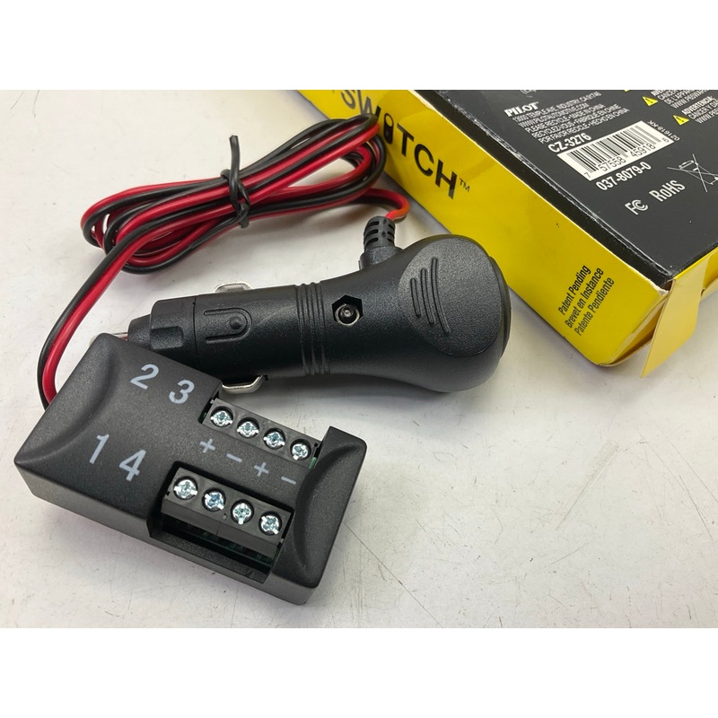 Pilot CZ-3276 4-Device Bluetooth Accessory Switch, 8 Amp In-line Fuse Added