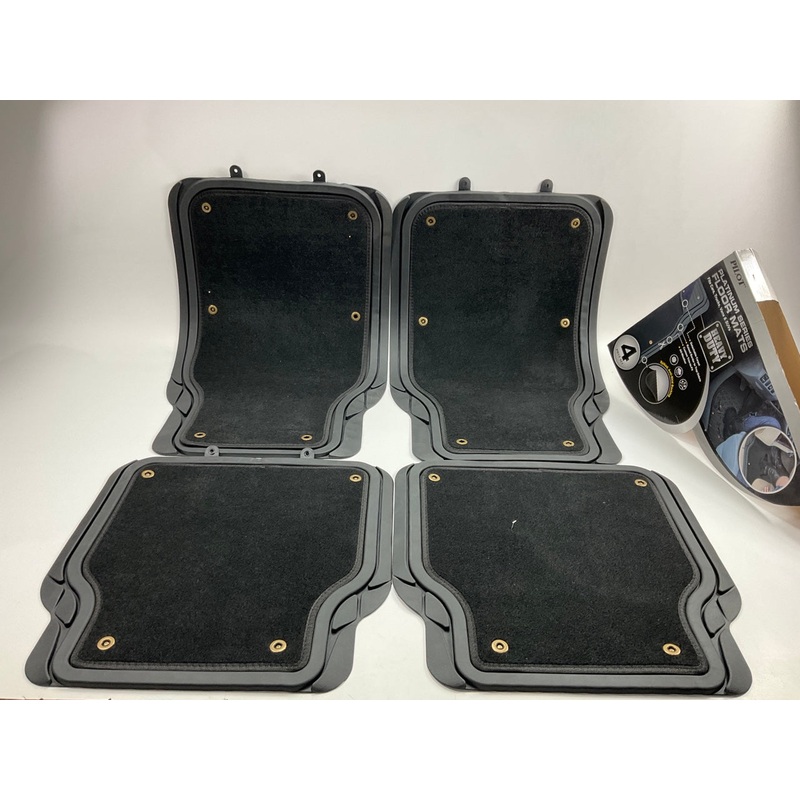 Pilot FM-09E Universal Rubber Heavy Duty Car Interior Floor Mats - Black
