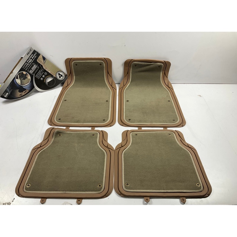 Pilot FM-09T Universal Trim-To-Fit Heavy Duty Carpet Tan Floor Mats, 4-Piece Set