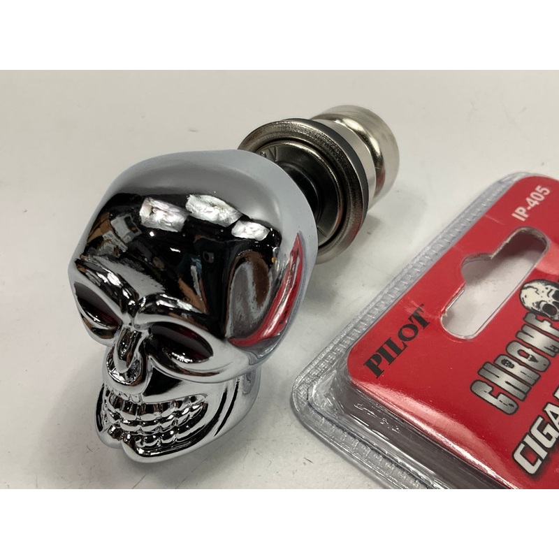 Pilot IP-405 Chrome Skull Cigarette Lighter Element