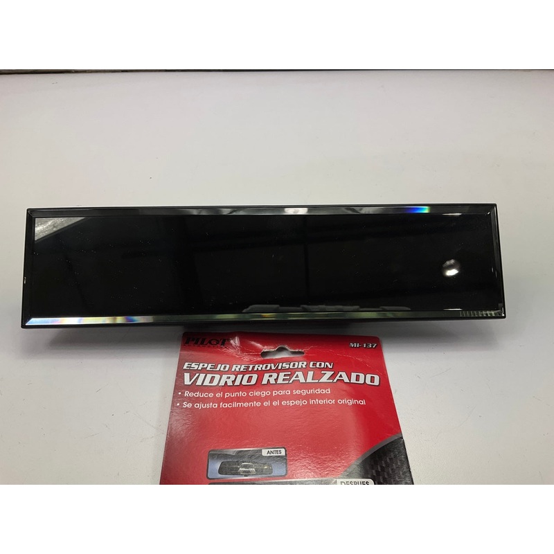Pilot MI-137 Beveled Glass Rear View Mirror, Clip-on, Reduces Blindspots