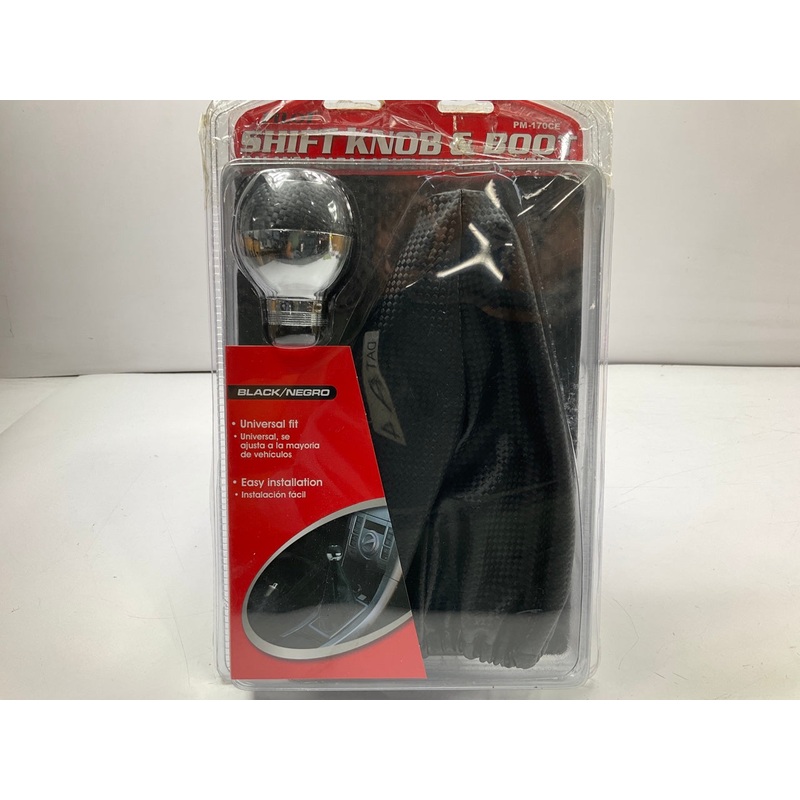 Pilot PM-170CE Manual Transmission Shift Knob & Boot Kit Black,  Universal Fit