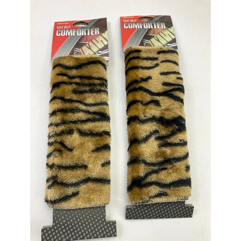 Allison 54-1240 Seat Belt Padded Comfort Covers, PAIR, Tiger Pattern