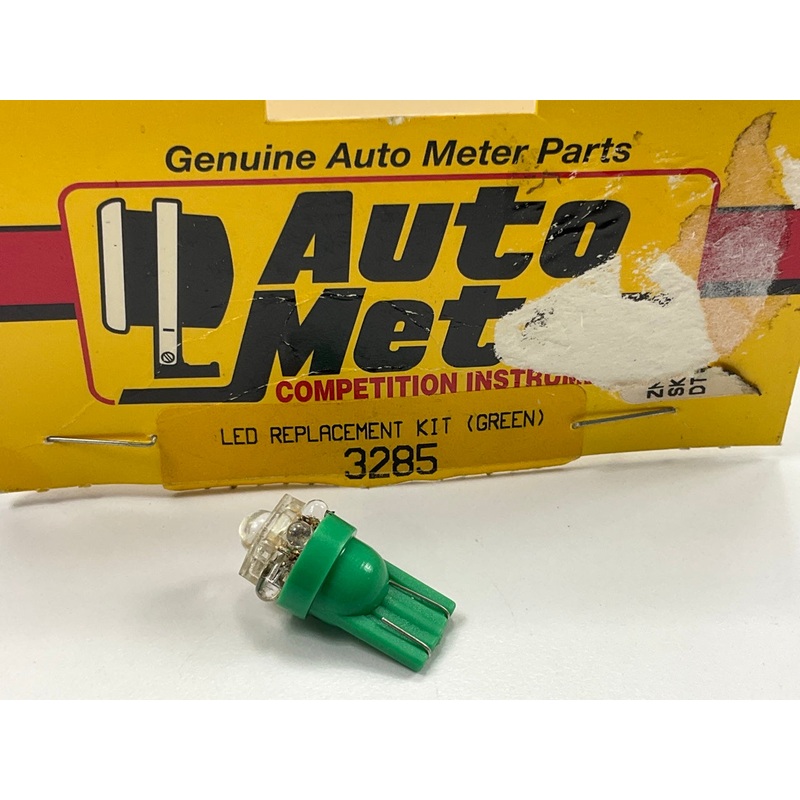 Auto Meter 3285 Green LED Light Bulb, Wedge, Replaces 161, 168, 193 Or 194 Bulb