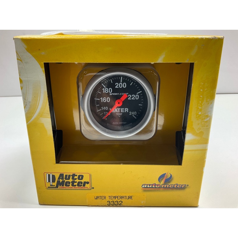 Auto Meter 3332 Mechanical 2-1/16'' Sport-Comp Water Temp Gauge 120-240F