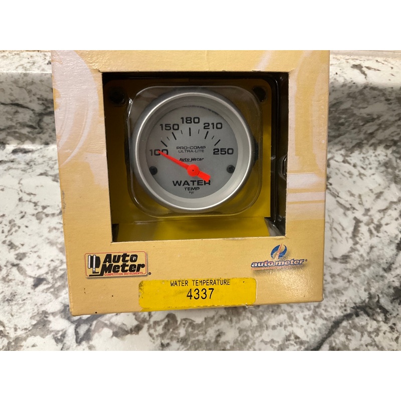 Auto Meter 4337 Ultra-Lite Electric Water Temp Temperature Gauge 2-1/16''
