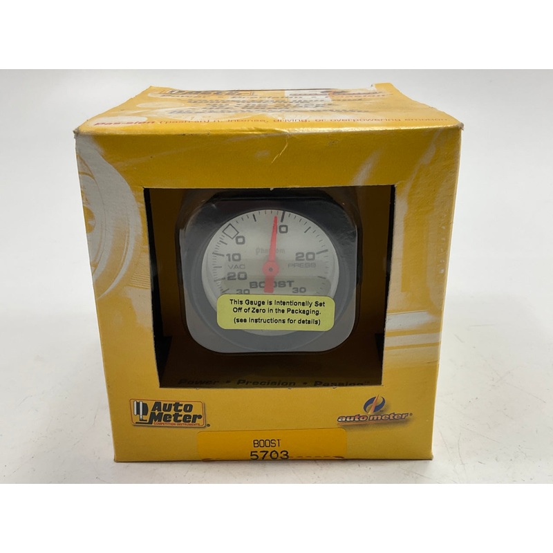 Auto Meter 5703 Phantom 2-1/16'' Mechanical Boost Vacuum Gauge 30 Inhg / 30 Psi