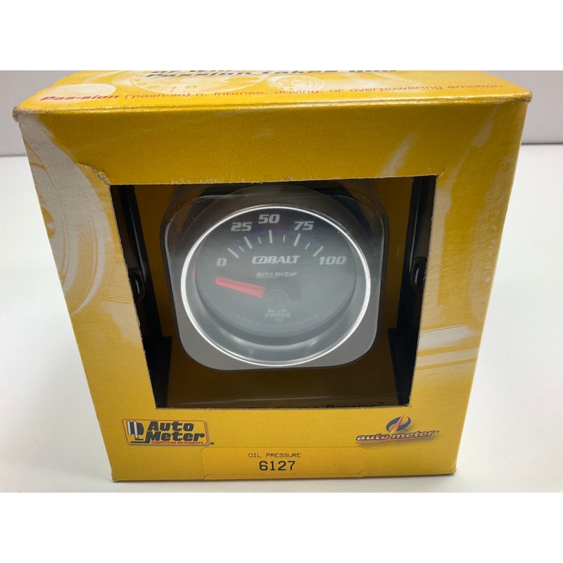 Auto Meter 6127 Cobalt Electric Oil Pressure 2-1/16'' Gauge 0-100 PSI