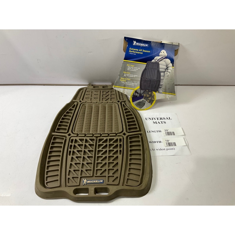 1 PIECE - Michelin 950-54 Deep-Tray Rubber Floor Mat, Tan