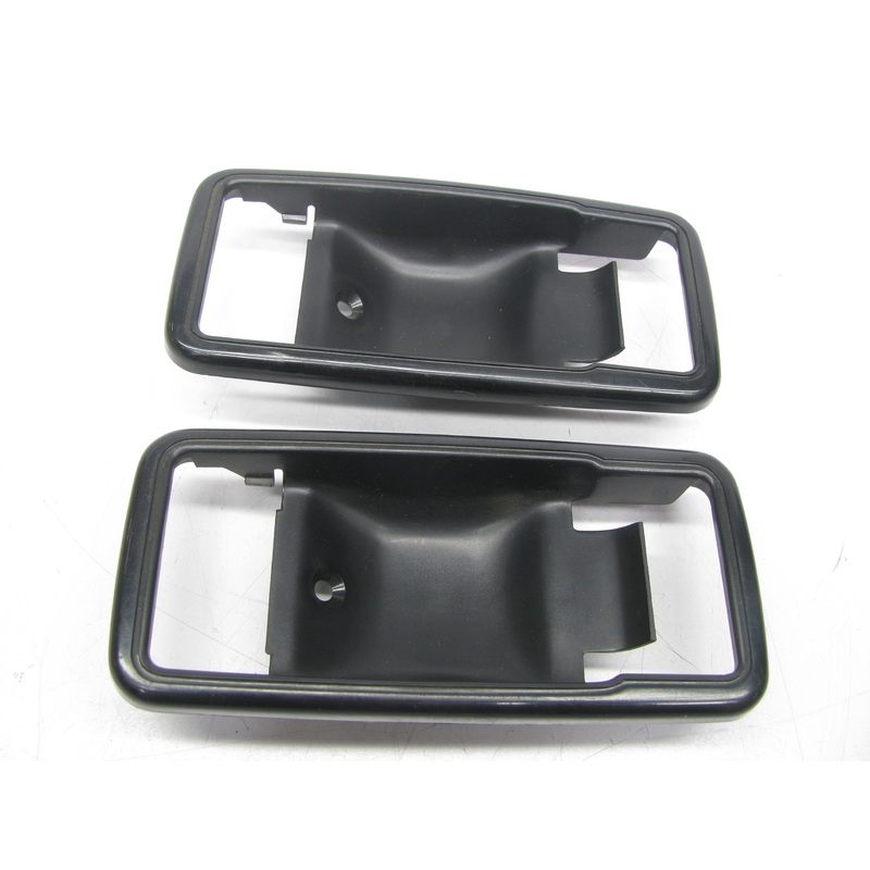 (2) UNBOXED OEM Front Interior Door Handle Bezel Black, For 1974-1984 Toyota
