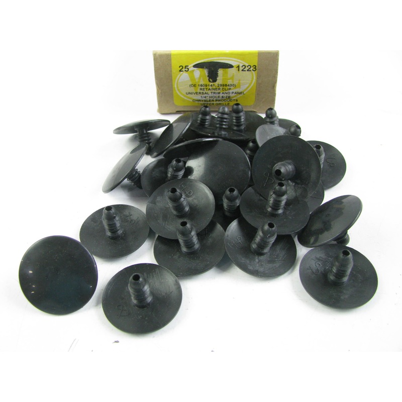 (25) WE 1223 UNIVERSAL TRIM AND PANEL 1/4'' HOLE RETAINER CLIP