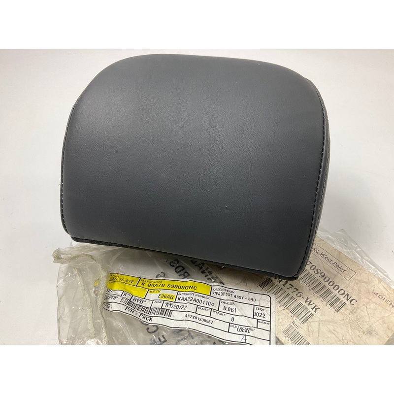 3rd Row Rear Seat Black Leather Headrest OEM For 2020-22 Telluride 89A70S9000ONC