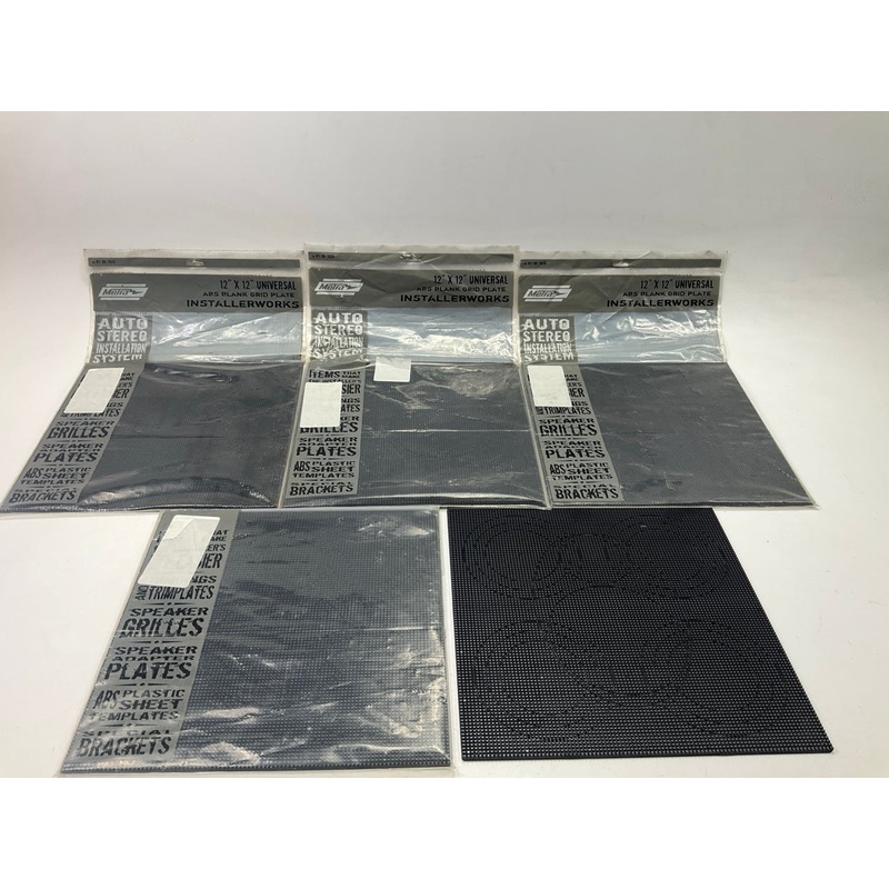 (5) - ABS Plastic Sheets, 12'' X 12'', Grid Plate Pre-Scored Custom Radio Install