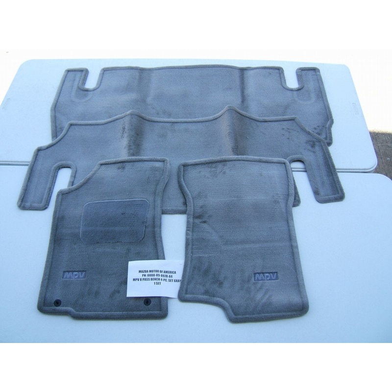96-98 Mazda MPV Gray Factory Floor Mats - OEM MAZDA 0000-89-897R-A4 - BENCH SEAT